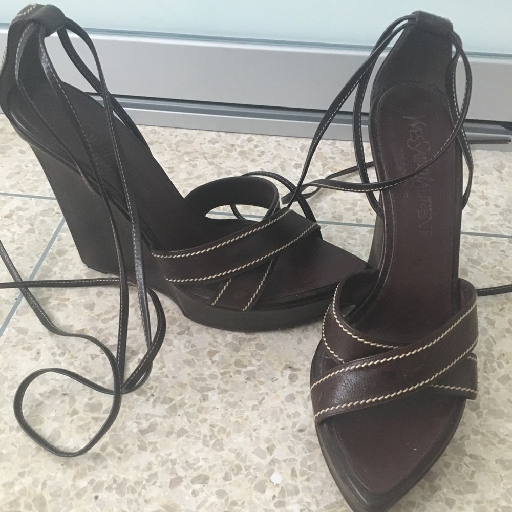 YSL wedge sandal